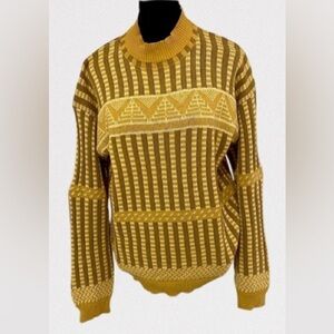 MATINIQUE Vintage long sleeved mock neck men’s  yellow sweater Size Medium